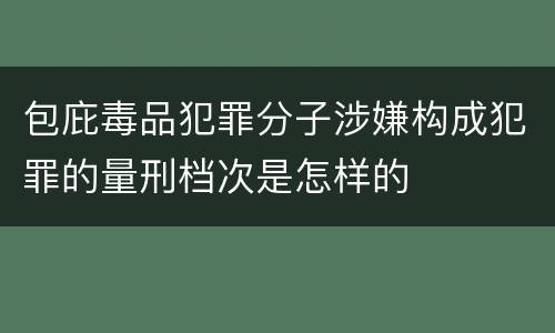 包庇毒品犯罪分子涉嫌构成犯罪的量刑档次是怎样的