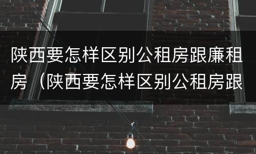 陕西要怎样区别公租房跟廉租房（陕西要怎样区别公租房跟廉租房呢）