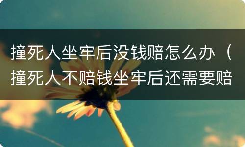 撞死人坐牢后没钱赔怎么办（撞死人不赔钱坐牢后还需要赔偿吗）