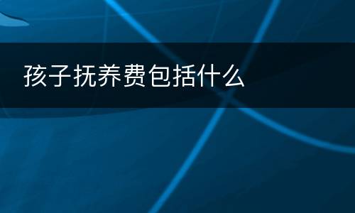  孩子抚养费包括什么