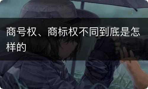 商号权、商标权不同到底是怎样的