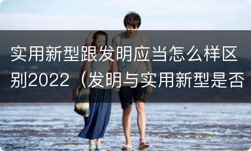 实用新型跟发明应当怎么样区别2022（发明与实用新型是否具有实用性）