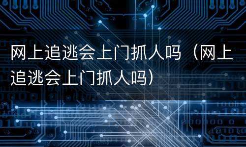 网上追逃会上门抓人吗（网上追逃会上门抓人吗）