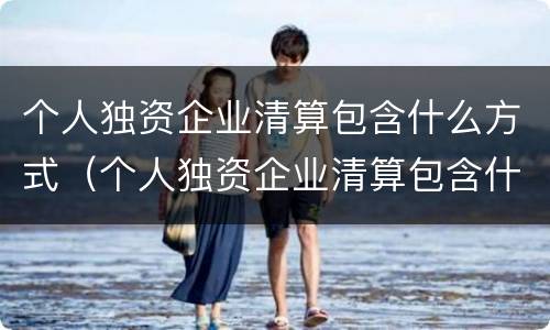 个人独资企业清算包含什么方式（个人独资企业清算包含什么方式的）