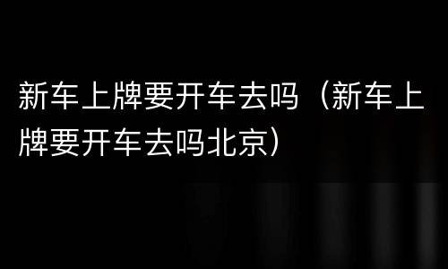 新车上牌要开车去吗（新车上牌要开车去吗北京）