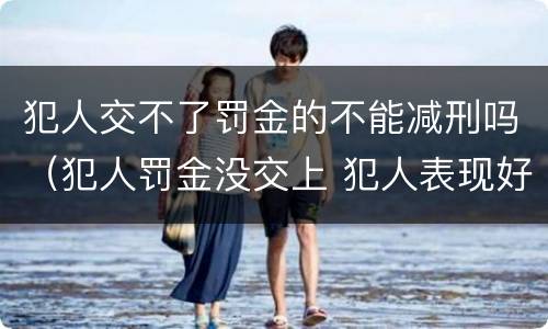 犯人交不了罚金的不能减刑吗（犯人罚金没交上 犯人表现好能申请减刑吗）