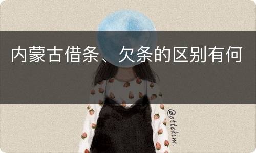 内蒙古借条、欠条的区别有何