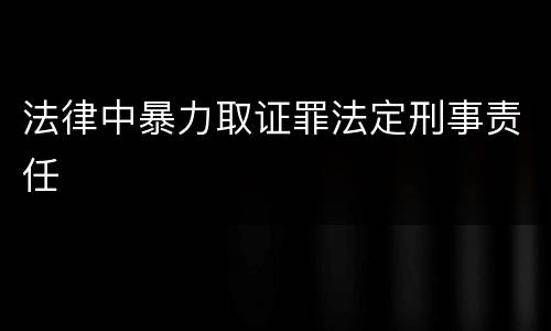 法律中暴力取证罪法定刑事责任