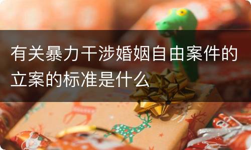 有关暴力干涉婚姻自由案件的立案的标准是什么
