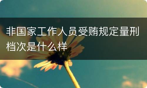 非国家工作人员受贿规定量刑档次是什么样