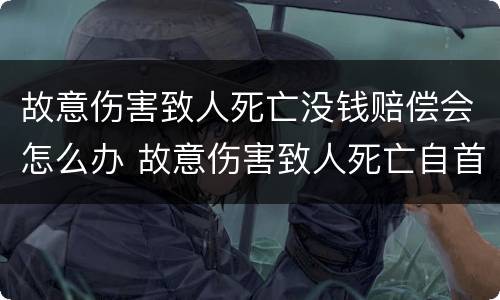 故意伤害致人死亡没钱赔偿会怎么办 故意伤害致人死亡自首没钱赔偿