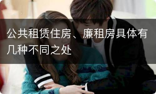 公共租赁住房、廉租房具体有几种不同之处