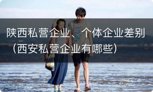 陕西私营企业、个体企业差别（西安私营企业有哪些）