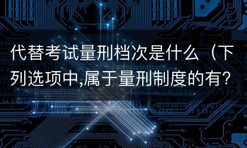 代替考试量刑档次是什么（下列选项中,属于量刑制度的有?）