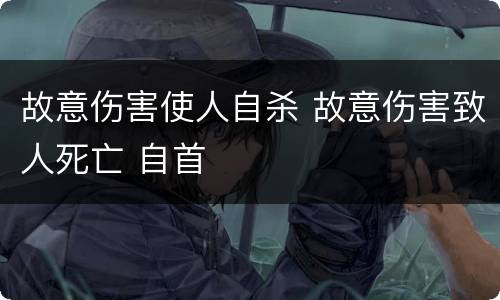 故意伤害使人自杀 故意伤害致人死亡 自首