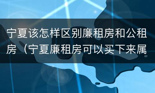 宁夏该怎样区别廉租房和公租房（宁夏廉租房可以买下来属于自己吗）