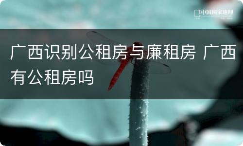 广西识别公租房与廉租房 广西有公租房吗