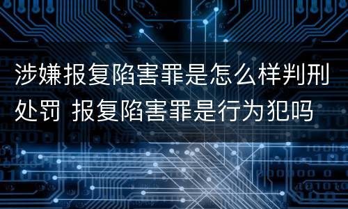涉嫌报复陷害罪是怎么样判刑处罚 报复陷害罪是行为犯吗