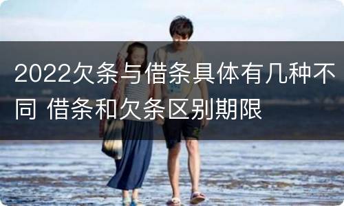 2022欠条与借条具体有几种不同 借条和欠条区别期限