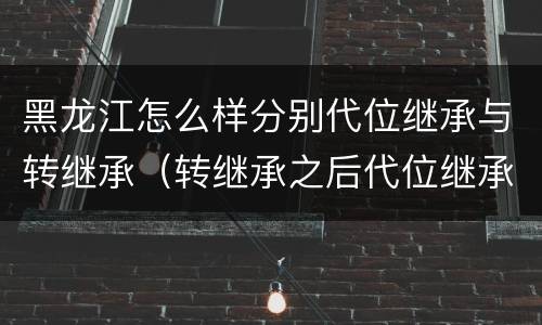 黑龙江怎么样分别代位继承与转继承（转继承之后代位继承的争议）