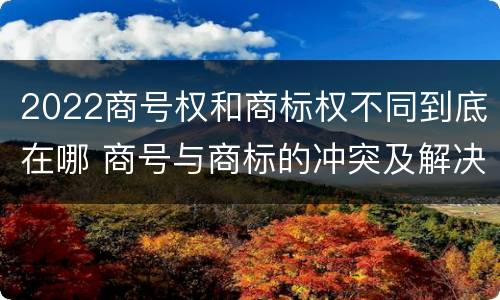 2022商号权和商标权不同到底在哪 商号与商标的冲突及解决措施