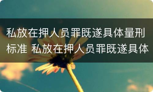 私放在押人员罪既遂具体量刑标准 私放在押人员罪既遂具体量刑标准是多少