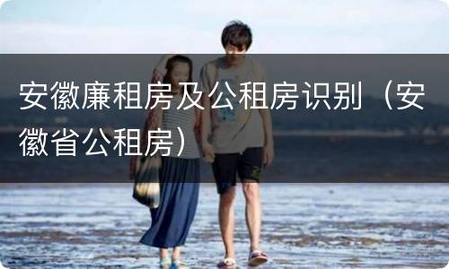 安徽廉租房及公租房识别（安徽省公租房）