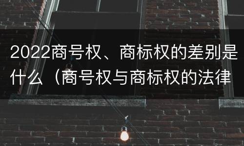 2022商号权、商标权的差别是什么（商号权与商标权的法律冲突与解决）