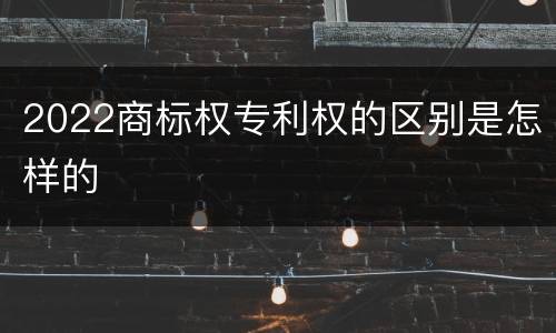 2022商标权专利权的区别是怎样的