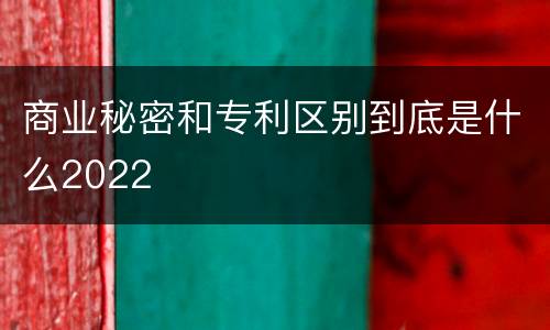 商业秘密和专利区别到底是什么2022