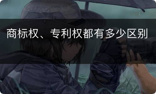 商标权、专利权都有多少区别