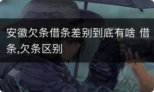安徽欠条借条差别到底有啥 借条,欠条区别