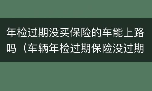 年检过期没买保险的车能上路吗（车辆年检过期保险没过期有理赔吗）