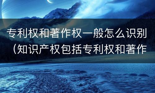 专利权和著作权一般怎么识别（知识产权包括专利权和著作权吗）