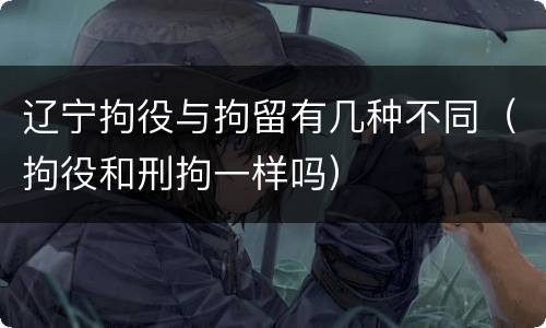 辽宁拘役与拘留有几种不同（拘役和刑拘一样吗）