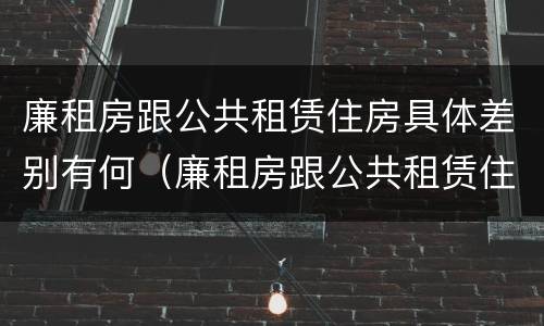 廉租房跟公共租赁住房具体差别有何（廉租房跟公共租赁住房具体差别有何不同）