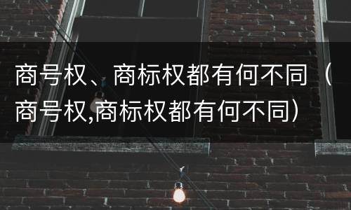 商号权、商标权都有何不同（商号权,商标权都有何不同）