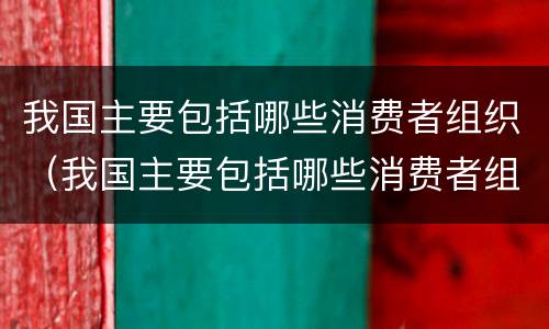 我国主要包括哪些消费者组织（我国主要包括哪些消费者组织者）