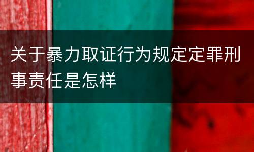 关于暴力取证行为规定定罪刑事责任是怎样