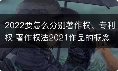 2022要怎么分别著作权、专利权 著作权法2021作品的概念