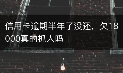 信用卡逾期半年了没还，欠18000真的抓人吗