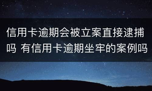 信用卡逾期会被立案直接逮捕吗 有信用卡逾期坐牢的案例吗