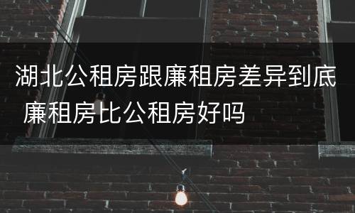 湖北公租房跟廉租房差异到底 廉租房比公租房好吗