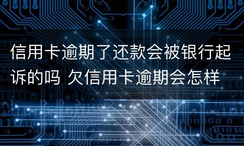 信用卡逾期了还款会被银行起诉的吗 欠信用卡逾期会怎样