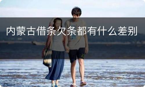 内蒙古借条欠条都有什么差别