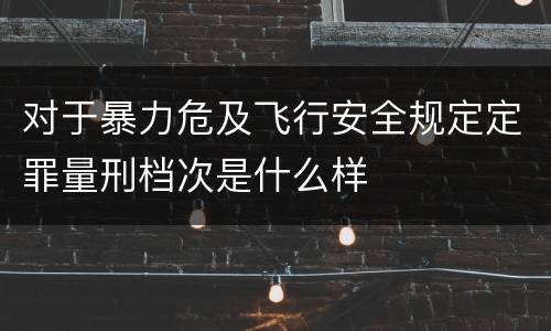 对于暴力危及飞行安全规定定罪量刑档次是什么样