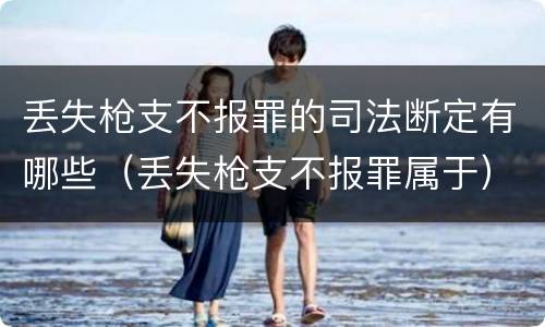 丢失枪支不报罪的司法断定有哪些（丢失枪支不报罪属于）