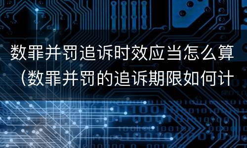 数罪并罚追诉时效应当怎么算（数罪并罚的追诉期限如何计算）
