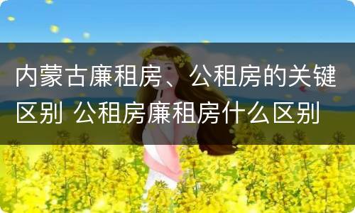 内蒙古廉租房、公租房的关键区别 公租房廉租房什么区别