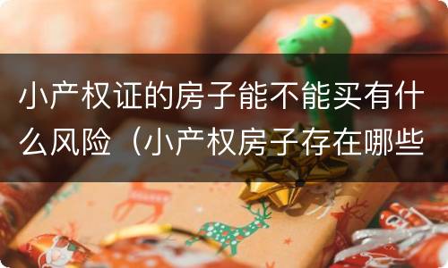 小产权证的房子能不能买有什么风险（小产权房子存在哪些风险?能买吗?）